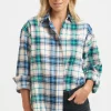 Shirty The Classic Flannel Shirt - Blue Green Combo