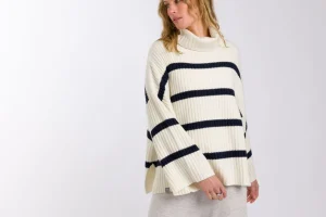 Talamaya Divine Rib Pullover - Starling Stripe