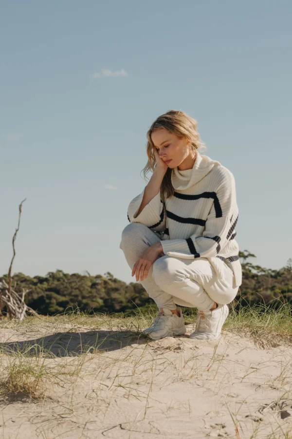 Talamaya Divine Rib Pullover - Starling Stripe