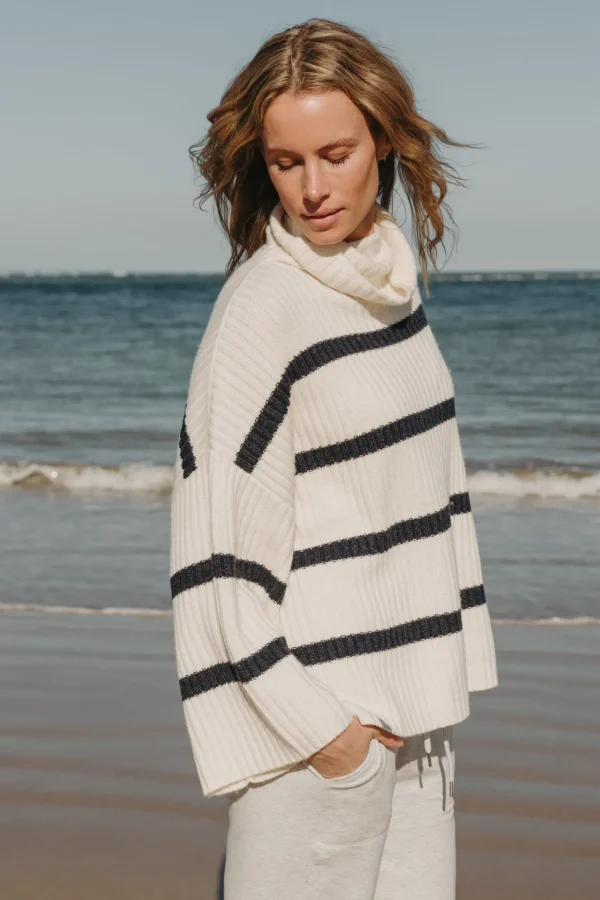 Talamaya Divine Rib Pullover - Starling Stripe