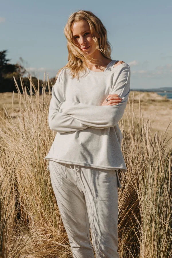 Talamaya Heavenly Fleece Windcheater - Silver Marle