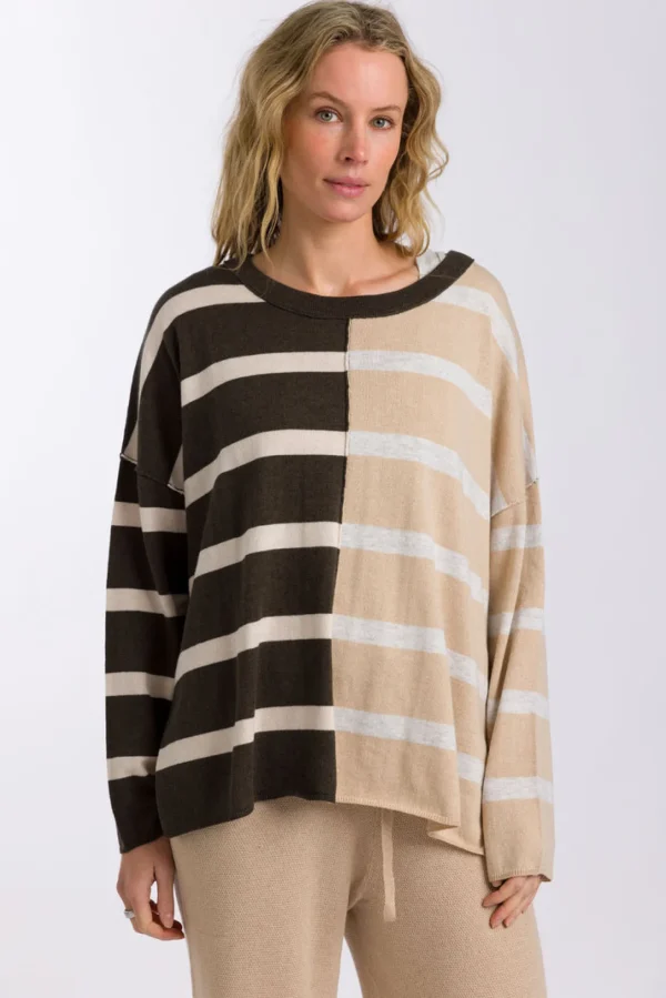 Talamaya Hinterland Stripe Pullover - Sable Combo