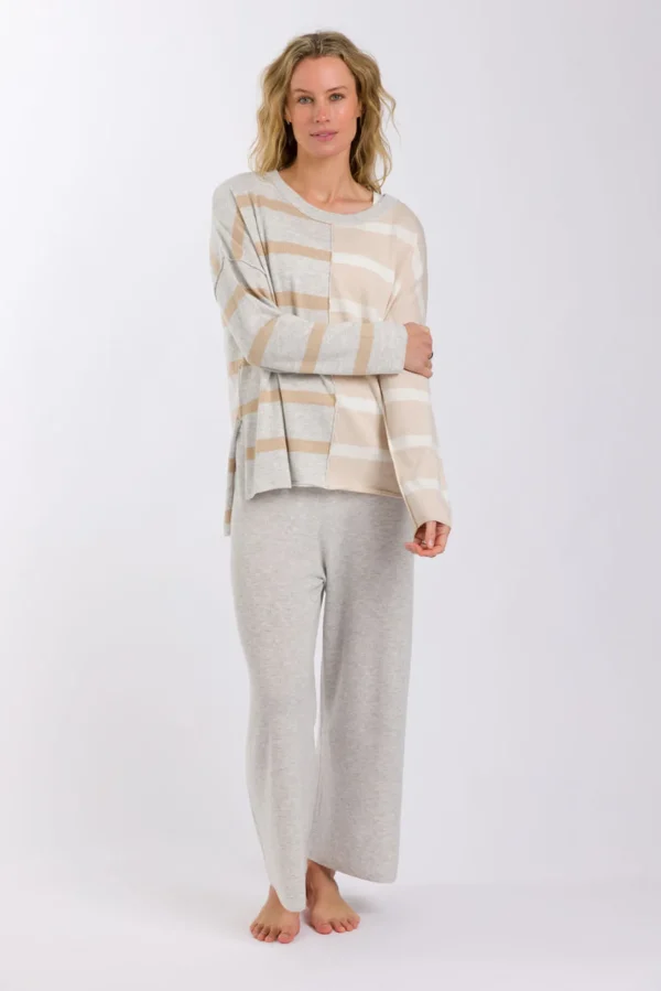 Talamaya Hinterland Stripe Pullover - Sawdust