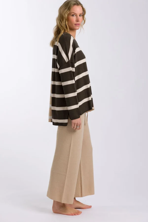 Talamaya Hinterland Stripe Pullover - Sable Combo