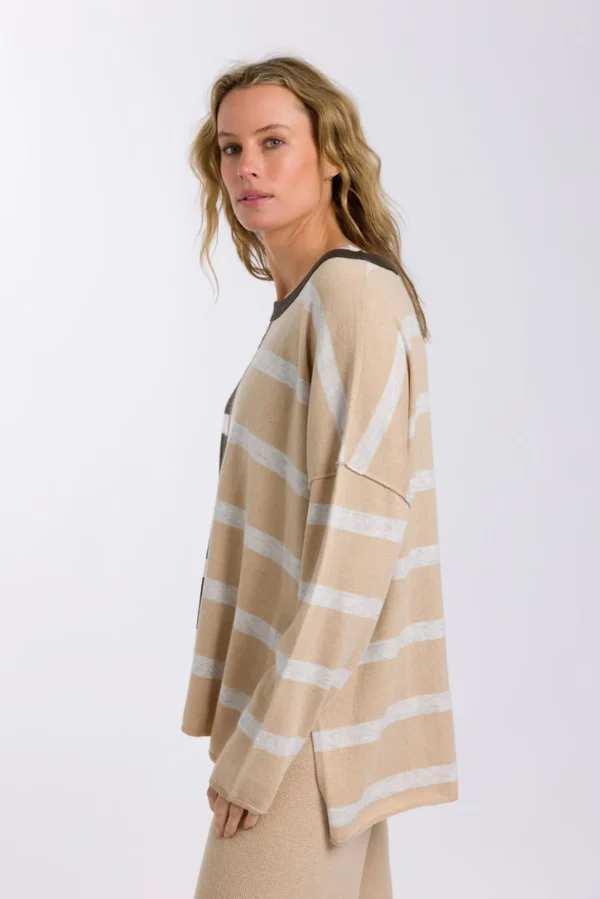 Talamaya Hinterland Stripe Pullover - Sable Combo