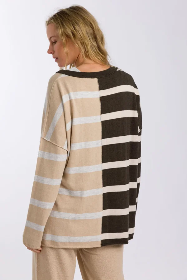 Talamaya Hinterland Stripe Pullover - Sable Combo