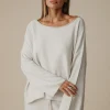 Talamaya Retreat Cotton Twist Pullover - Silver & Salt