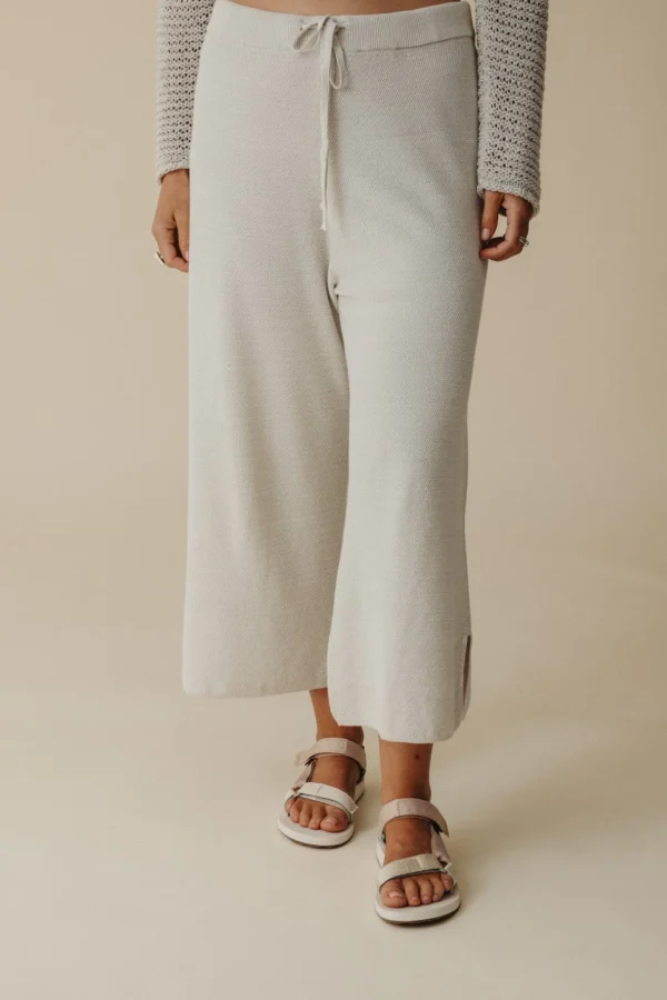 Talamaya Retreat Cotton Twist Pant - Silver & Salt