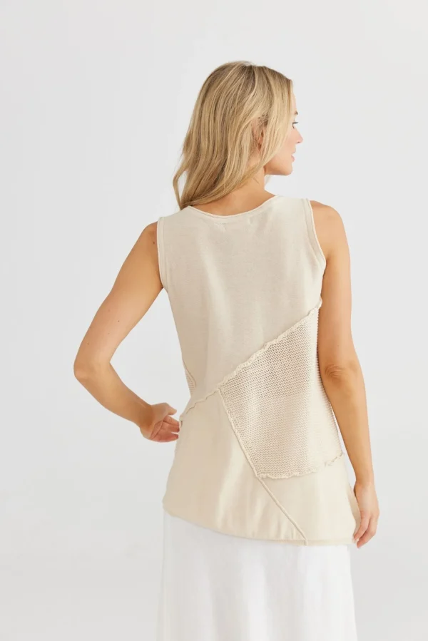 The Shanty Milano Knit Singlet - Ecru