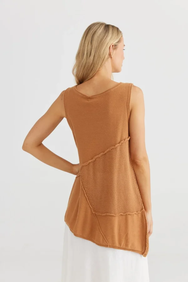 The Shanty Milano Knit Singlet - Tan