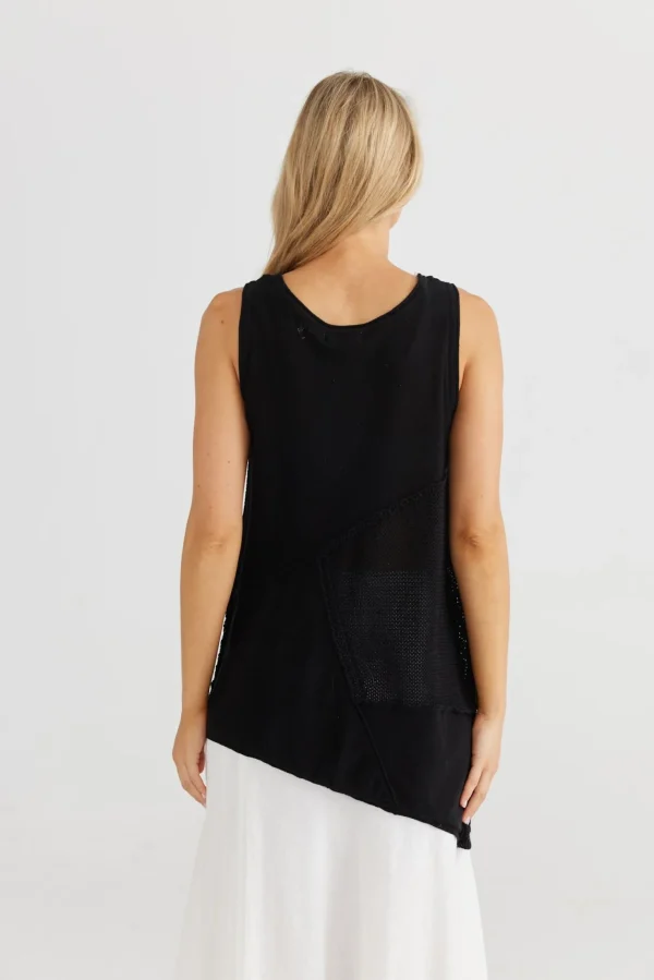 The Shanty Milano Knit Singlet - Black