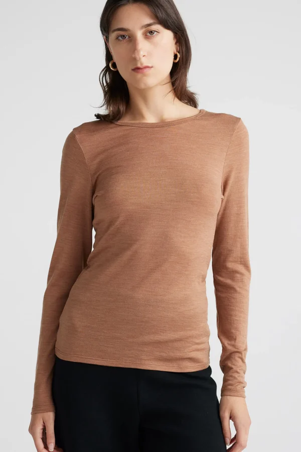 Toorallie Crew Merino Tee - Sand Dune