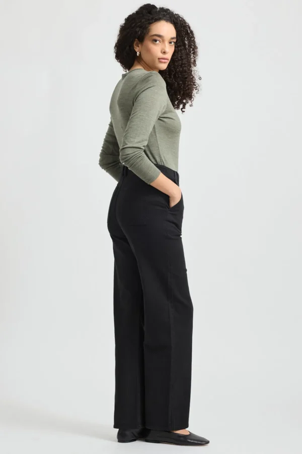 Toorallie Crew Merino Tee - Bay Leaf