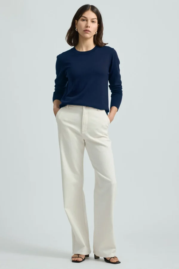 Toorallie Fine Merino Crew - Navy