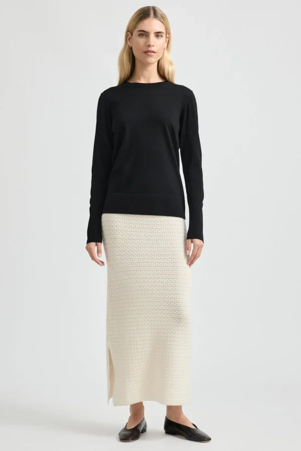 Toorallie Fine Merino Crew - Black