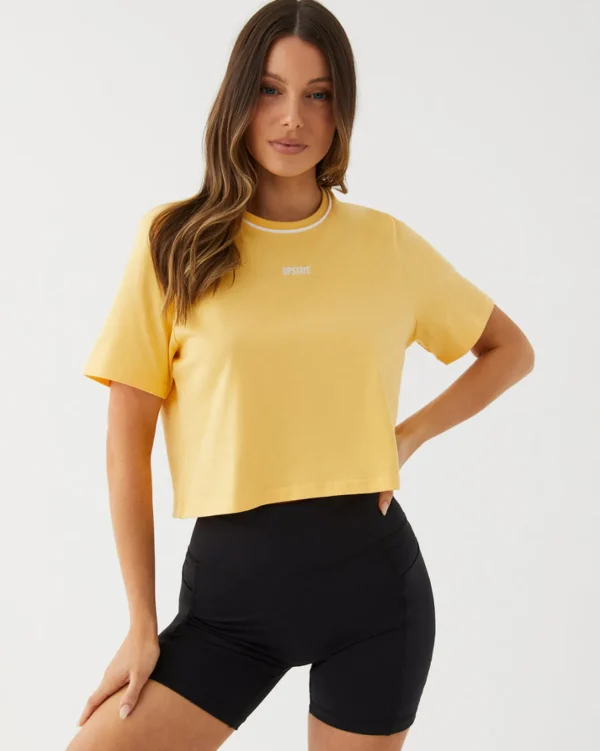 Upstate Evolve Cropped Tee- Pina Colada