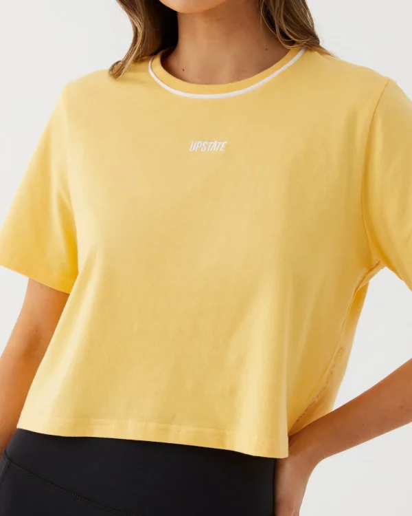 Upstate Evolve Cropped Tee- Pina Colada