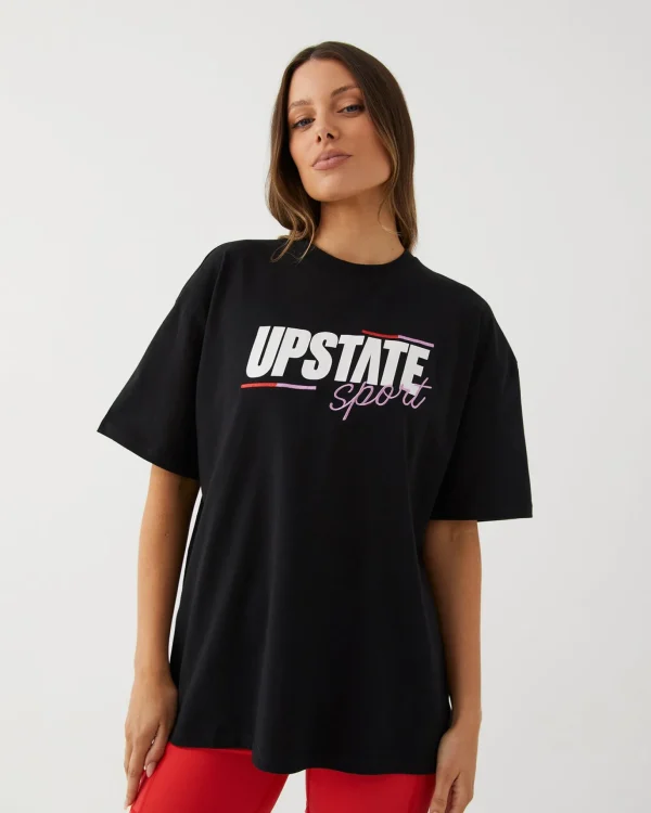 Upstate Hustle Tee- Black Bars