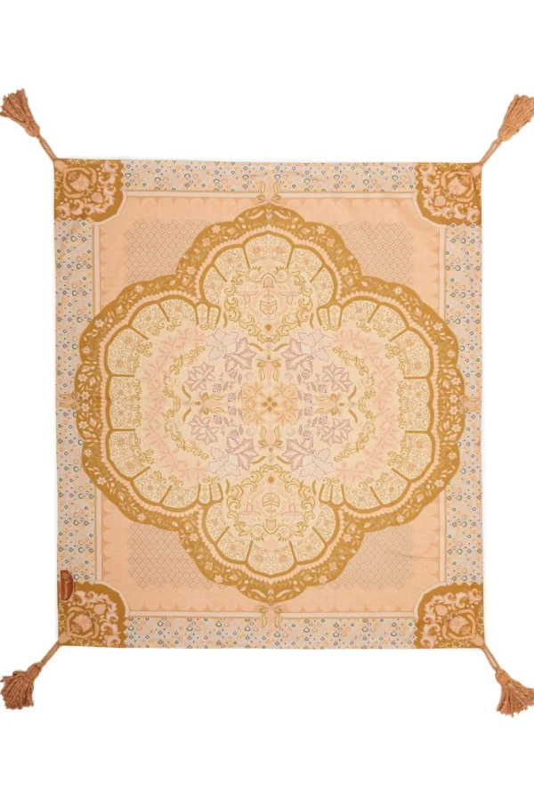 Wandering Folk Picnic Rug - Wild Peach