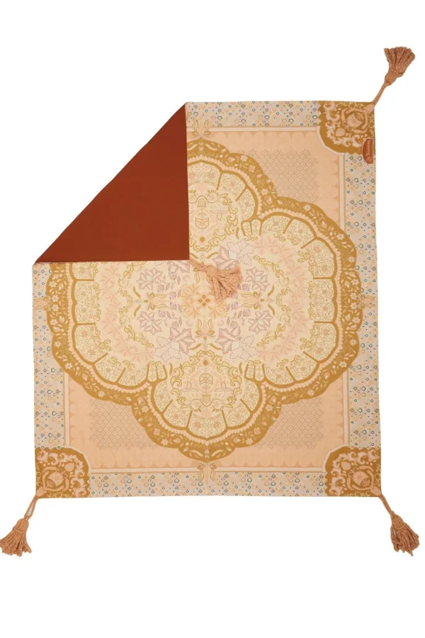 Wandering Folk Picnic Rug - Wild Peach