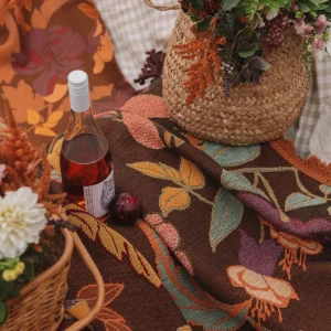 Wandering Folk Picnic Rug - Plum