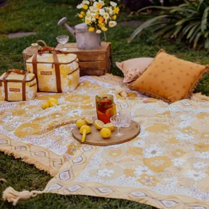 Wandering Folk Picnic Rug - Lola Honey