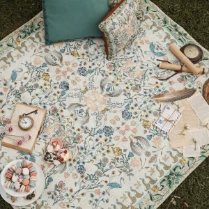 Wandering Folk Picnic Rug - Wonderland Sage