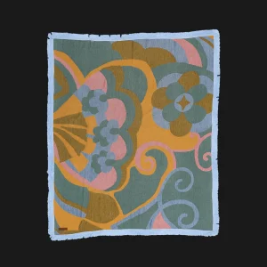 Wandering Folk Woven Throw - Kaleid Sugar