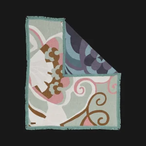 Wandering Folk Woven Throw - Kaleid Mist