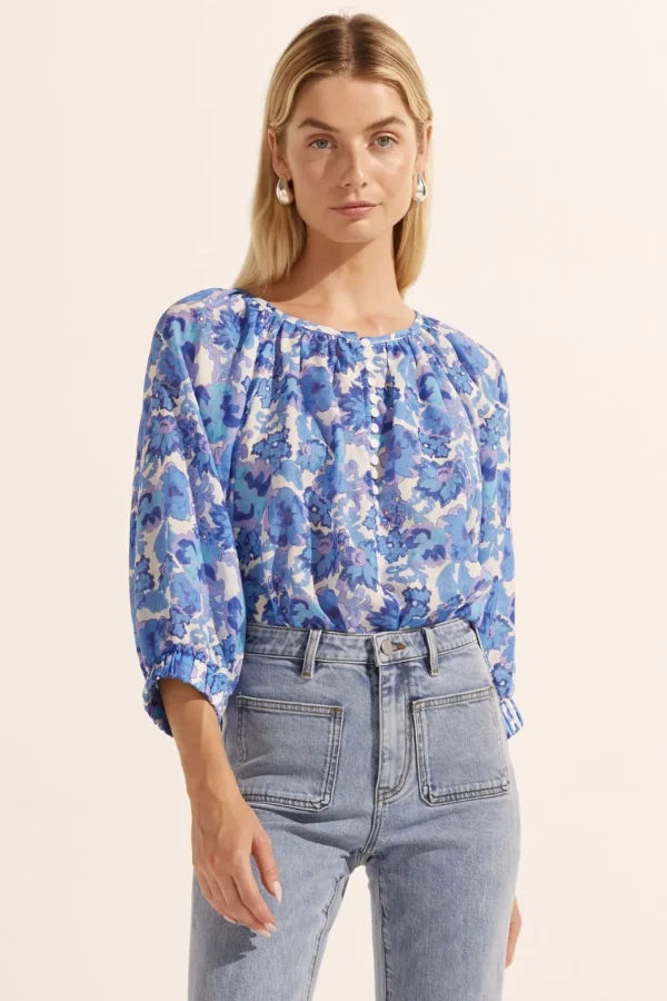 Zoe Kratzmann Imbue Top - Pacific Floral