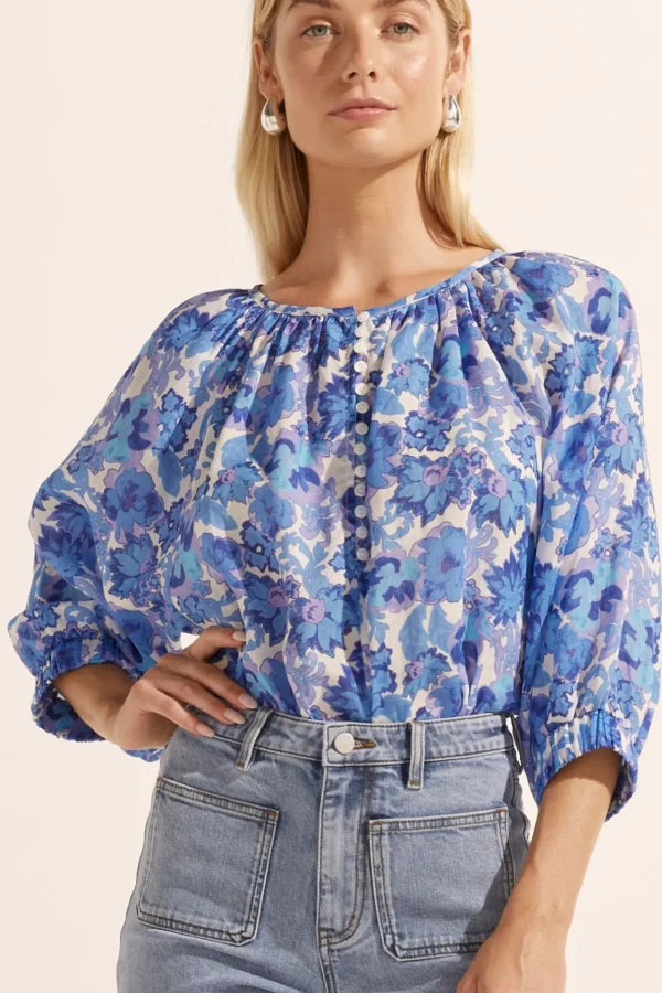 Zoe Kratzmann Imbue Top - Pacific Floral