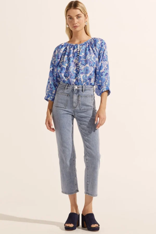 Zoe Kratzmann Imbue Top - Pacific Floral