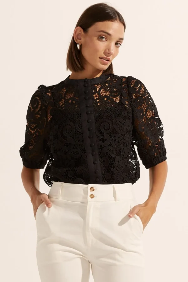 Zoe Kratzmann Parade Lace Top - Black