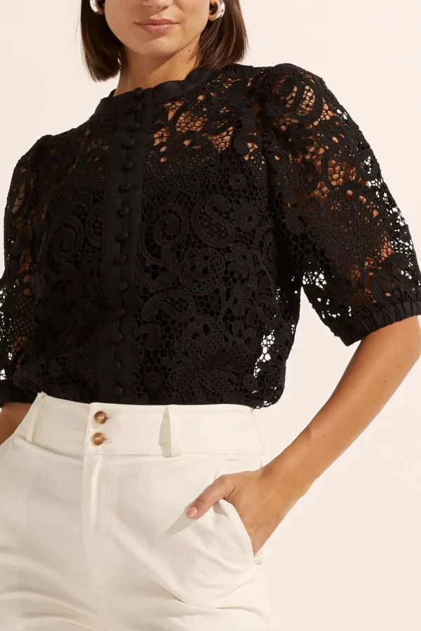 Zoe Kratzmann Parade Lace Top - Black