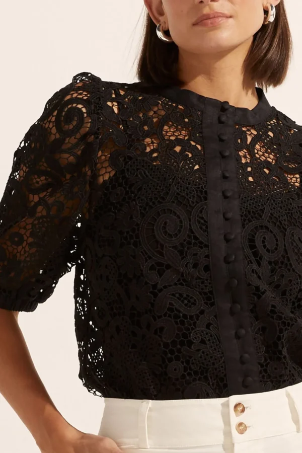 Zoe Kratzmann Parade Lace Top - Black