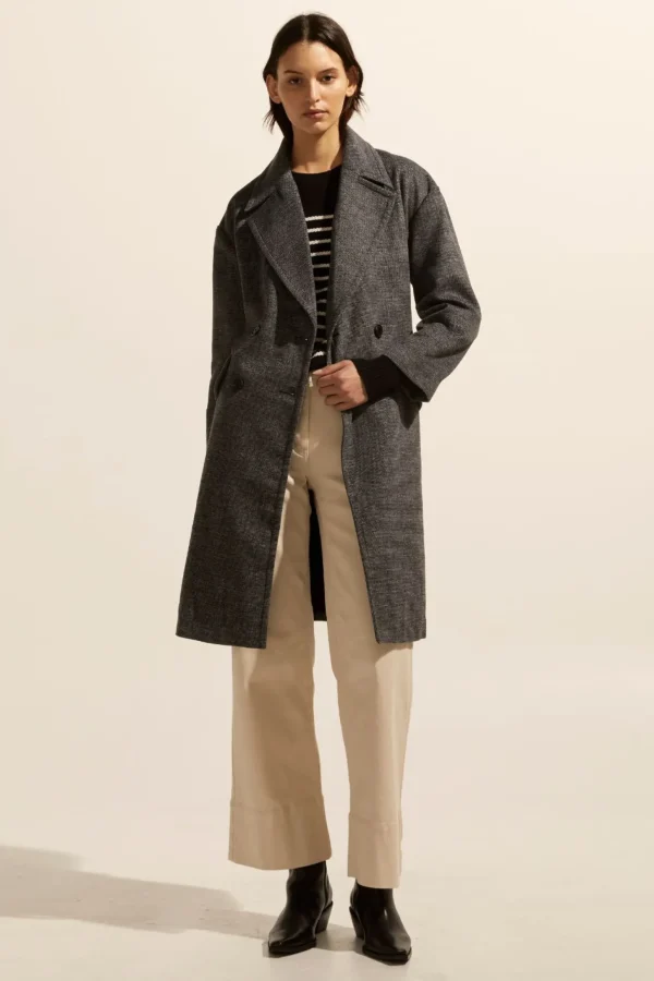 Zoe Kratzmann Pillar Coat - Black Mini Check