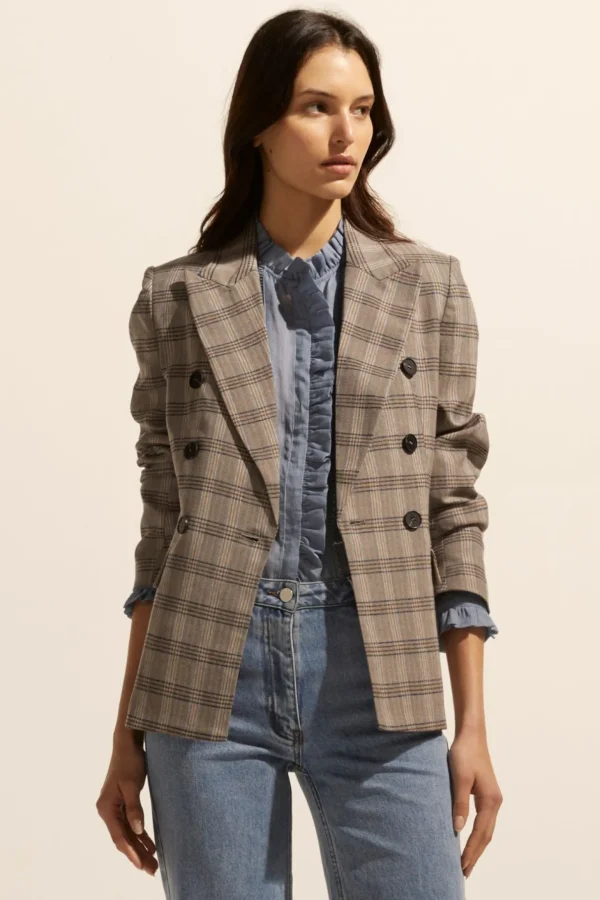 Zoe Kratzmann Spurt Jacket - Mousse Check