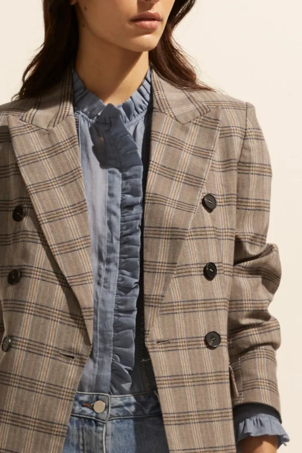 Zoe Kratzmann Spurt Jacket - Mousse Check